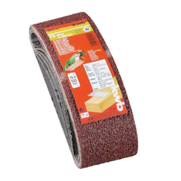 Trakasti brusni papir 75x533 GR80 | drvo-metal/alu-oksid set 10/1 Einhell by KWB - Slika 3